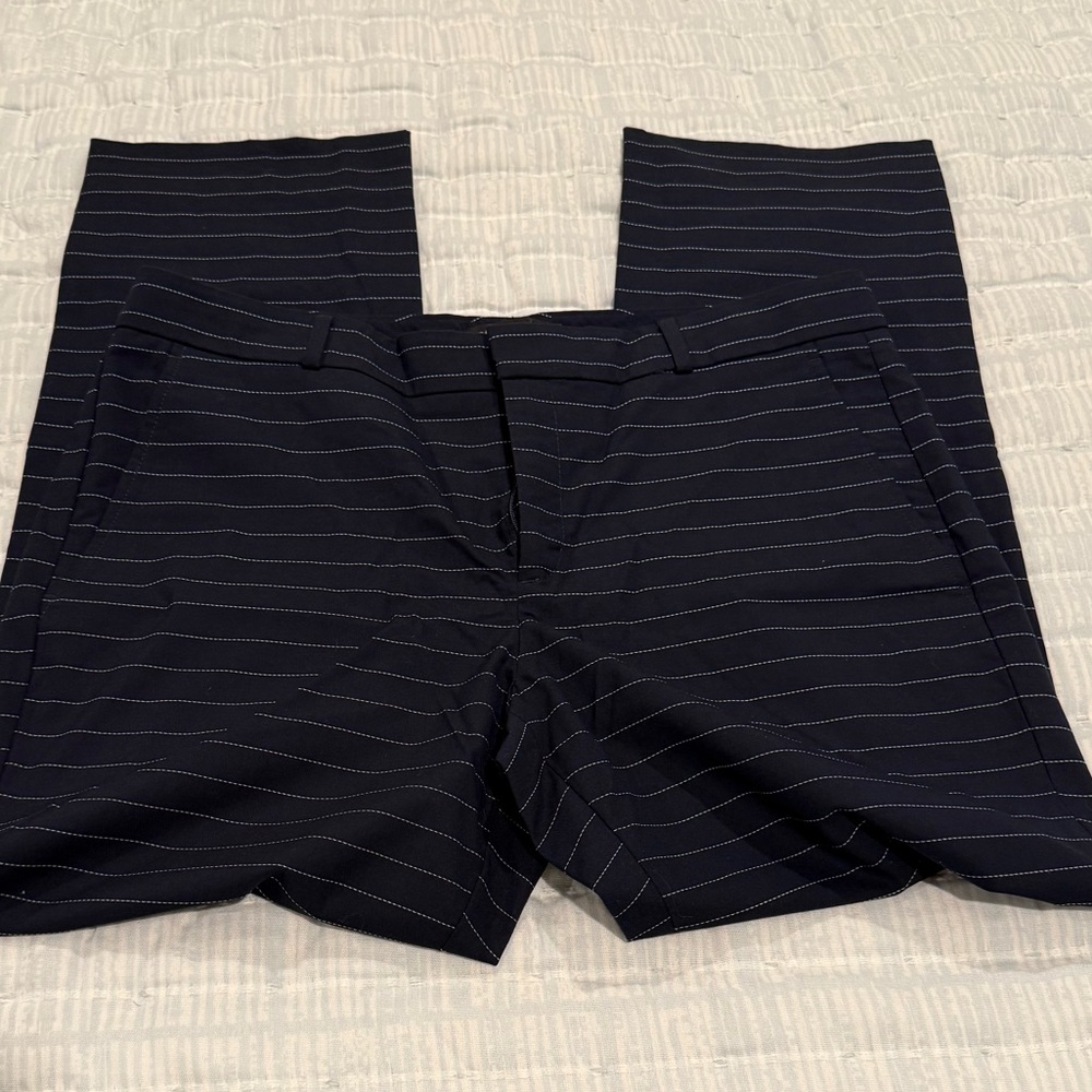 Banana Republic Navy Pinstripe Trousers